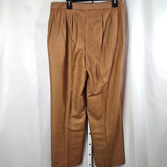 Linda Allard Ellen Tracy Tan Women's Blazer and Pants Set Size 14 - Picture 9 of 9